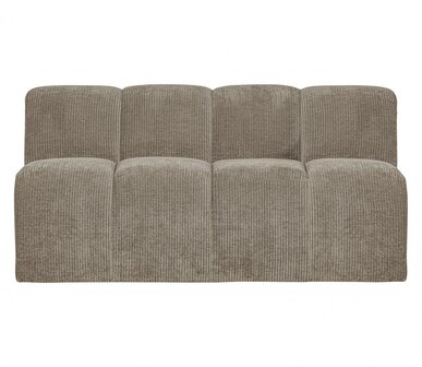 WOOOD Mojo Eetbankje 164cm Met Rugleuning Ribstof Donkerzand