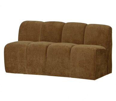 WOOOD Mojo Eetbankje 164cm Met Rugleuning Ribstof Honinggeel