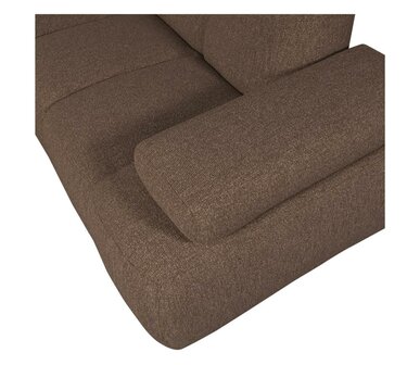 WOOOD Mojo hoekbank boucl&eacute; Bruin melange links