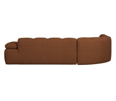 WOOOD Mojo hoekbank boucl&eacute; Roestbruin melange links