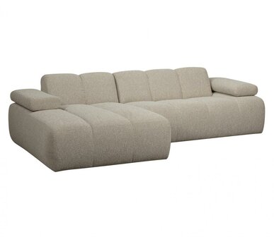 WOOOD Mojo Chaise Longue Boucl&eacute; Beige Melange Links
