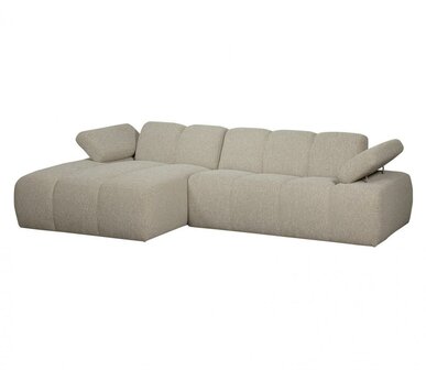 WOOOD Mojo Chaise Longue Boucl&eacute; Beige Melange Links