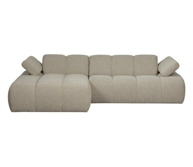 WOOOD Mojo Chaise Longue Boucl&eacute; Beige Melange Links