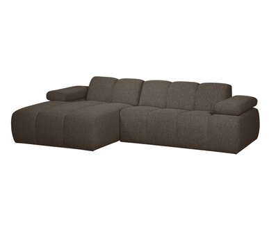 WOOOD Mojo Chaise Longue Boucl&eacute; Bruin Melange Links