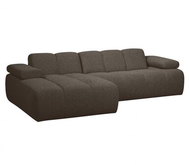 WOOOD Mojo Chaise Longue Boucl&eacute; Bruin Melange Links