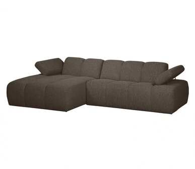 WOOOD Mojo Chaise Longue Boucl&eacute; Bruin Melange Links