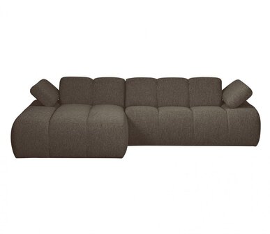 WOOOD Mojo Chaise Longue Boucl&eacute; Bruin Melange Links