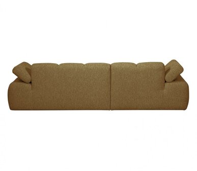 WOOOD Mojo Chaise Longue Boucl&eacute; Geel/Bruin Melange Links