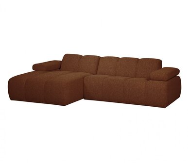 WOOOD Mojo Chaise Longue Boucl&eacute; Roestbruin Melange Links
