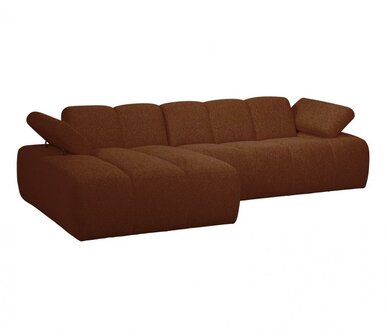 WOOOD Mojo Chaise Longue Boucl&eacute; Roestbruin Melange Links