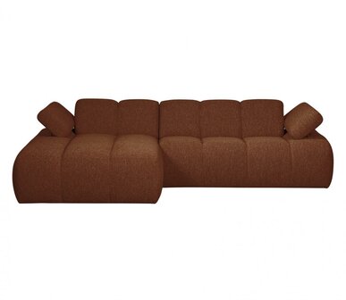 WOOOD Mojo Chaise Longue Boucl&eacute; Roestbruin Melange Links