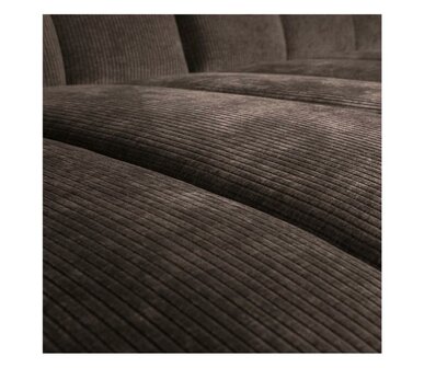 WOOOD Mojo Chaise Longue Geweven Ribstof Bruin Links