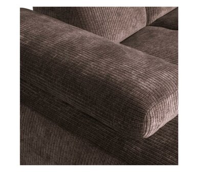 WOOOD Mojo Chaise Longue Geweven Ribstof Bruin Links