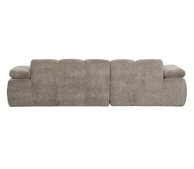 WOOOD Mojo Chaise Longue Geweven Ribstof Donkerzand Links