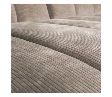 WOOOD Mojo Chaise Longue Geweven Ribstof Donkerzand Links