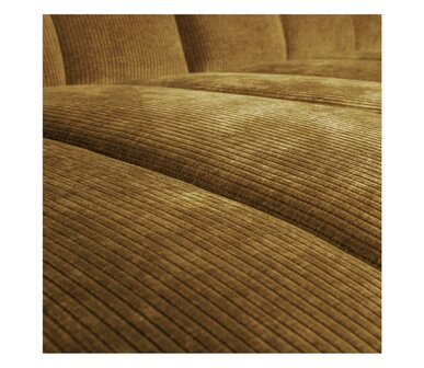 WOOOD Mojo Chaise Longue Geweven Ribstof Honinggeel Links