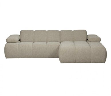 WOOOD Mojo Chaise Longue Boucl&eacute; Beige Melange Rechts