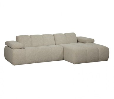 WOOOD Mojo Chaise Longue Boucl&eacute; Beige Melange Rechts