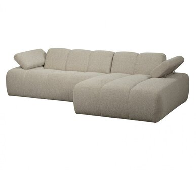 WOOOD Mojo Chaise Longue Boucl&eacute; Beige Melange Rechts