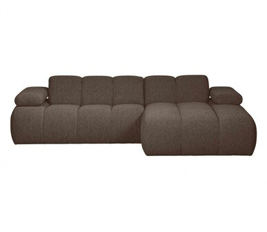 WOOOD Mojo Chaise Longue Boucl&eacute; Bruin Melange Rechts