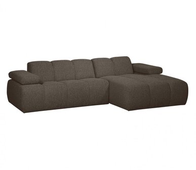 WOOOD Mojo Chaise Longue Boucl&eacute; Bruin Melange Rechts