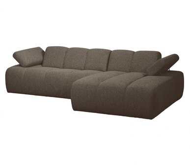 WOOOD Mojo Chaise Longue Boucl&eacute; Bruin Melange Rechts