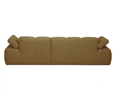 WOOOD Mojo Chaise Longue Boucl&eacute; Geel/Bruin Melange Rechts