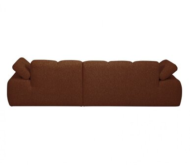 WOOOD Mojo Chaise Longue Boucl&eacute; Roestbruin Melange Rechts