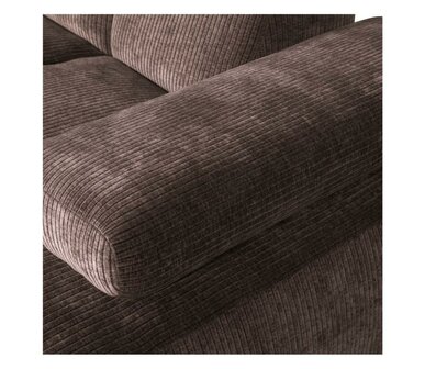 WOOOD Mojo Chaise Longue Geweven Ribstof Bruin Rechts