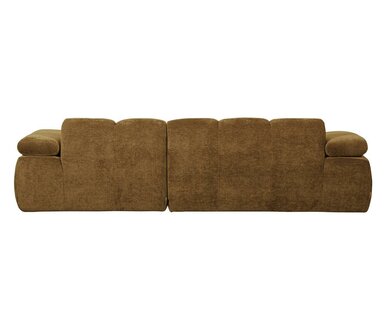 WOOOD Mojo Chaise Longue Geweven Ribstof Honinggeel Rechts