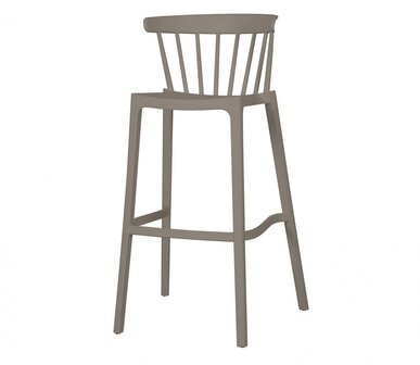 WOOOD Bliss Barstoel Buiten Kunststof Taupe