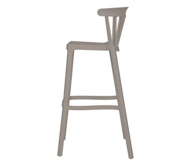 WOOOD Bliss Barstoel Buiten Kunststof Taupe