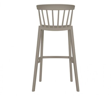 WOOOD Bliss Barstoel Buiten Kunststof Taupe