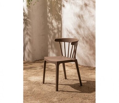 WOOOD Bliss Tuinstoel Met Spijlen Coffee Fiber Bruin Melange