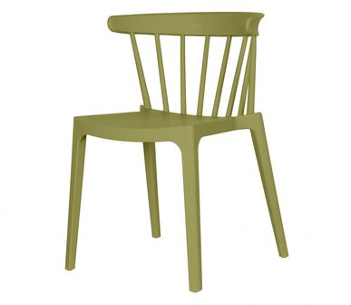 WOOOD Bliss Tuinstoel Met Spijlen Kunstof Matcha Green