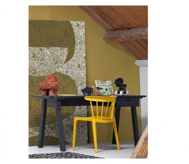 WOOOD Bliss Tuinstoel Met Spijlen Kunstof Oker Geel 