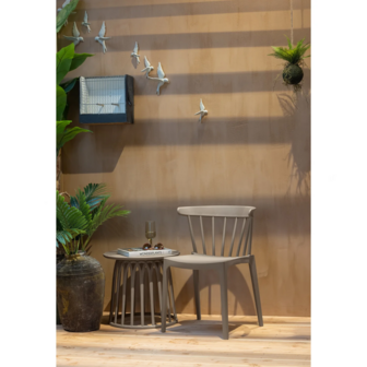 WOOOD Bliss Tuinstoel Met Spijlen Kunstof Taupe
