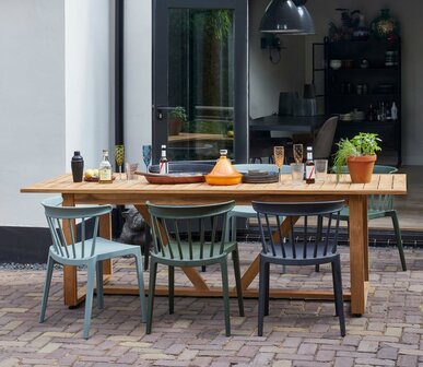WOOOD Bliss Tuinstoel Met Spijlen Kunstof Zwart