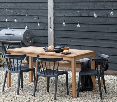WOOOD Bliss Tuinstoel Met Spijlen Kunstof Zwart