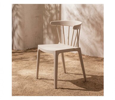 WOOOD Bliss Tuinstoel Met Spijlen Wheat Fiber Off White Melange
