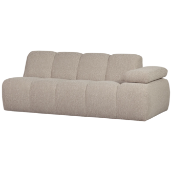 WOOOD Mojo 2-zits Met Arm Rechts Boucl&eacute; Beige Melange