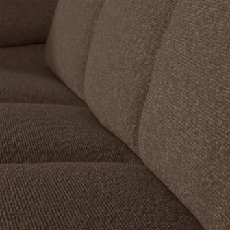 WOOOD Mojo 2-zits Met Arm Links Boucl&eacute; Bruin Melange