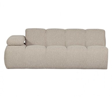 WOOOD Mojo 2-zits Met Arm Links Boucl&eacute; Beige Melange