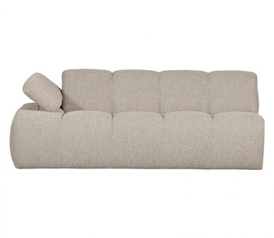 WOOOD Mojo 2-zits Met Arm Links Boucl&eacute; Beige Melange