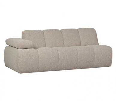WOOOD Mojo 2-zits Met Arm Links Boucl&eacute; Beige Melange