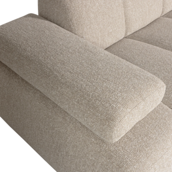 WOOOD Premium Mojo 1,5-Zits Met Arm Links Boucl&eacute; Beige Melange