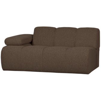 WOOOD Premium Mojo 1,5-Zits Met Arm Links Boucl&eacute; Bruin Melange