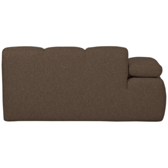 WOOOD Premium Mojo 1,5-Zits Met Arm Links Boucl&eacute; Bruin Melange