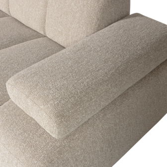 WOOOD Mojo 1,5-Zits Met Arm Rechts Boucl&eacute; Beige Melange