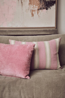 HKLIVING velvet cushion rose 60x40 cm 